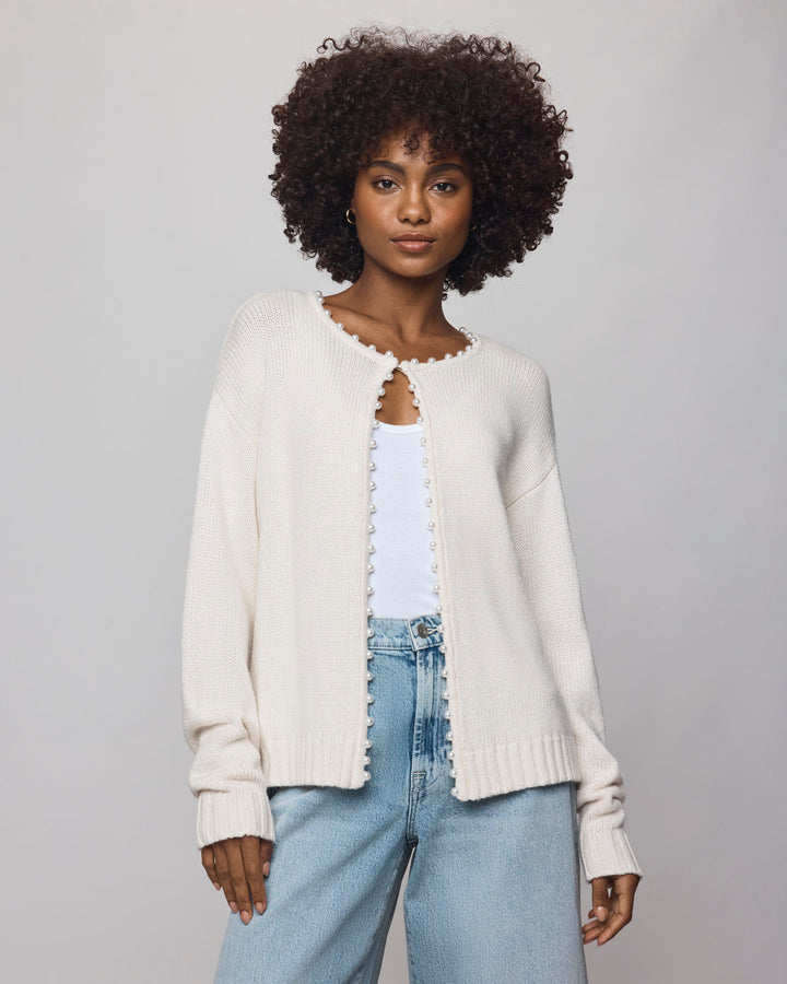 Emmy Cashblend Pearl Cardigan