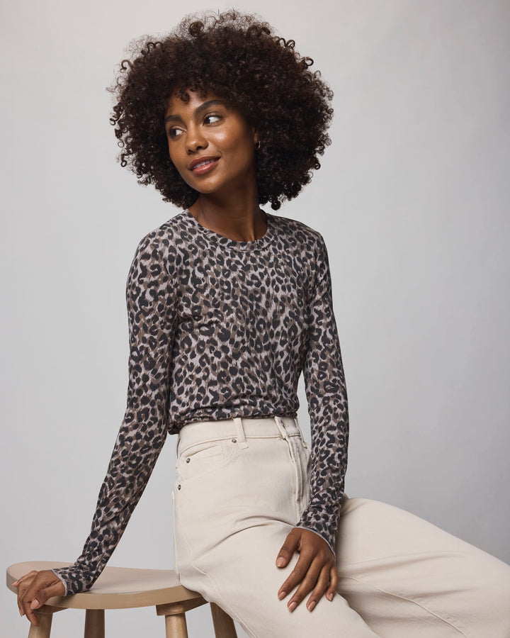 Leopard Bamboo Long Sleeve Tee | Splendid