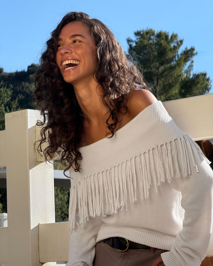 Simone Fringe Sweater