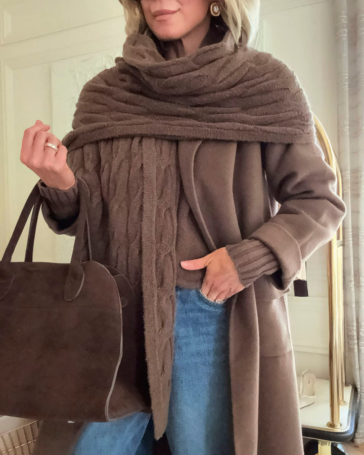 Jilsander Merino combi muffler マーフィー Splendid x @Cellajaneblog Cable Scarf | Splendid
