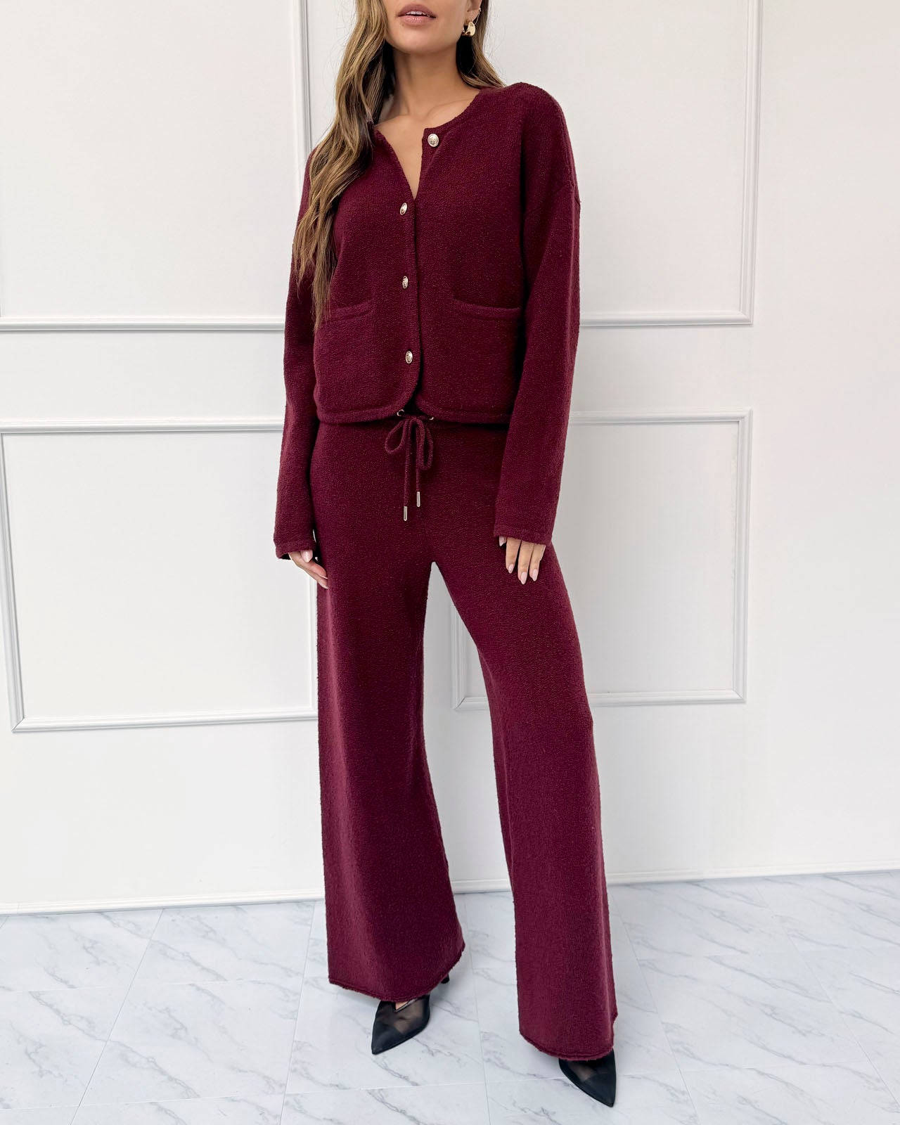 Splendid x @Cellajaneblog Boucle Sweater Pant | Splendid