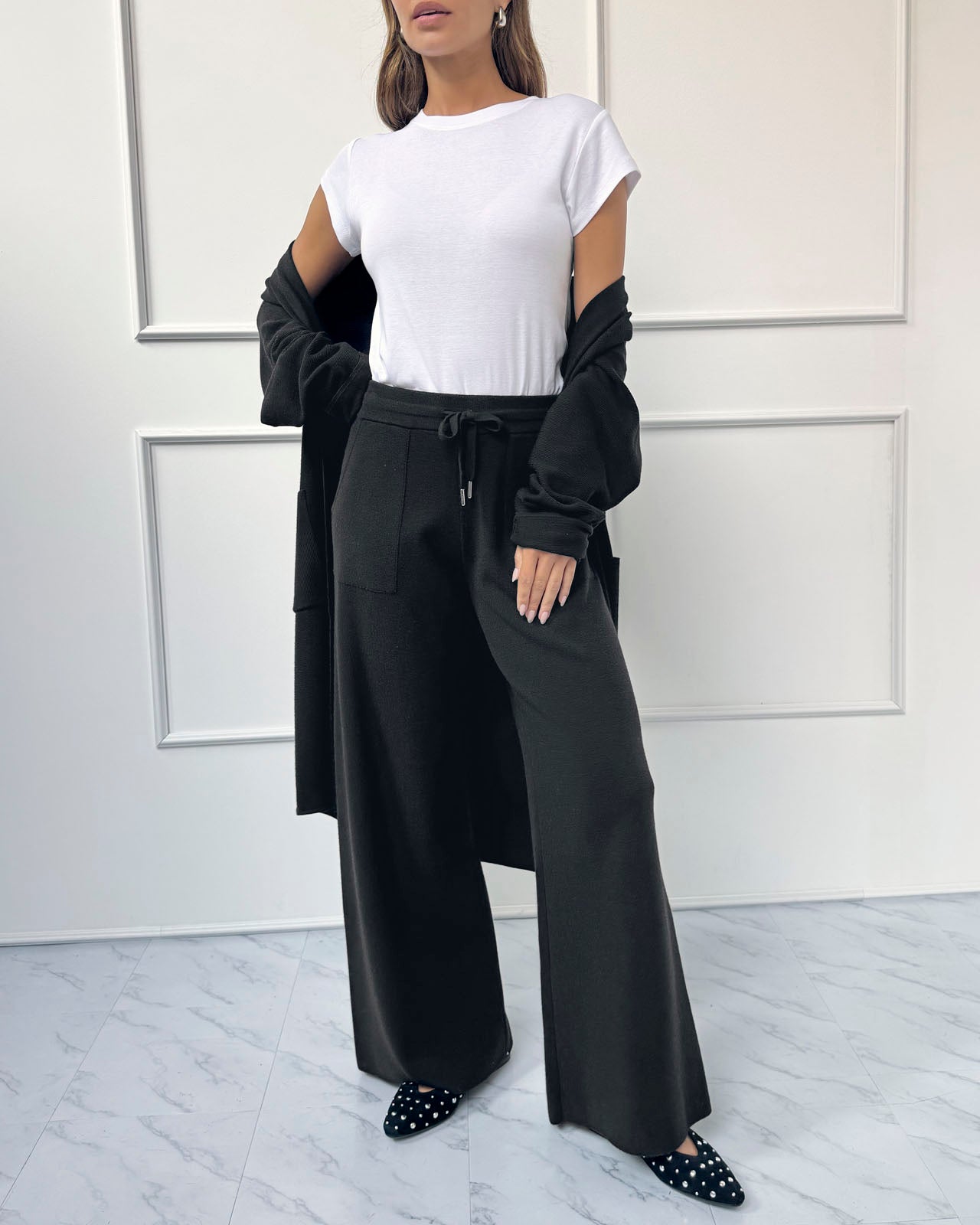 Splendid x @Cellajaneblog Sweater Wide Leg Pant | Splendid