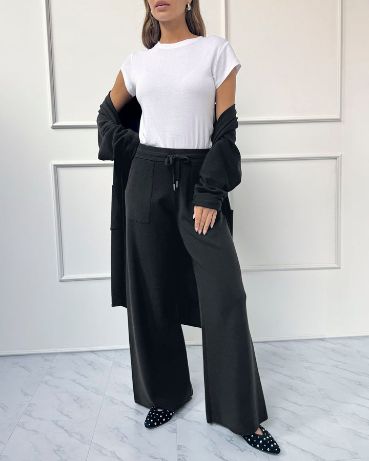 Splendid x @Cellajaneblog Sweater Wide Leg Pant | Splendid