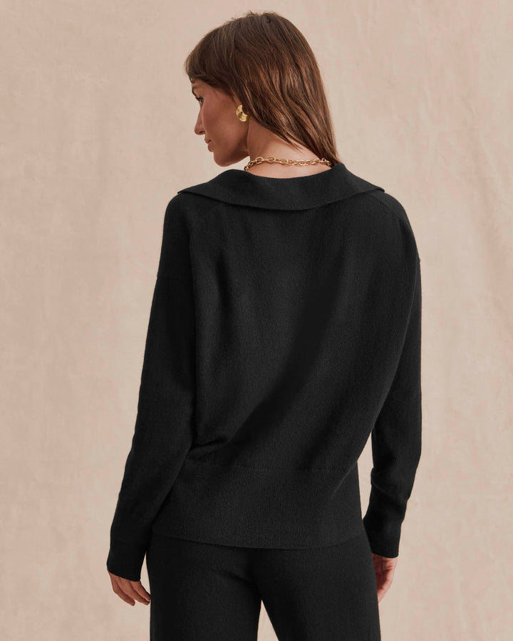 て*ー様 orimi 24ss GLITTER KNIT POLO Tori Cashmere Polo Sweater | Splendid