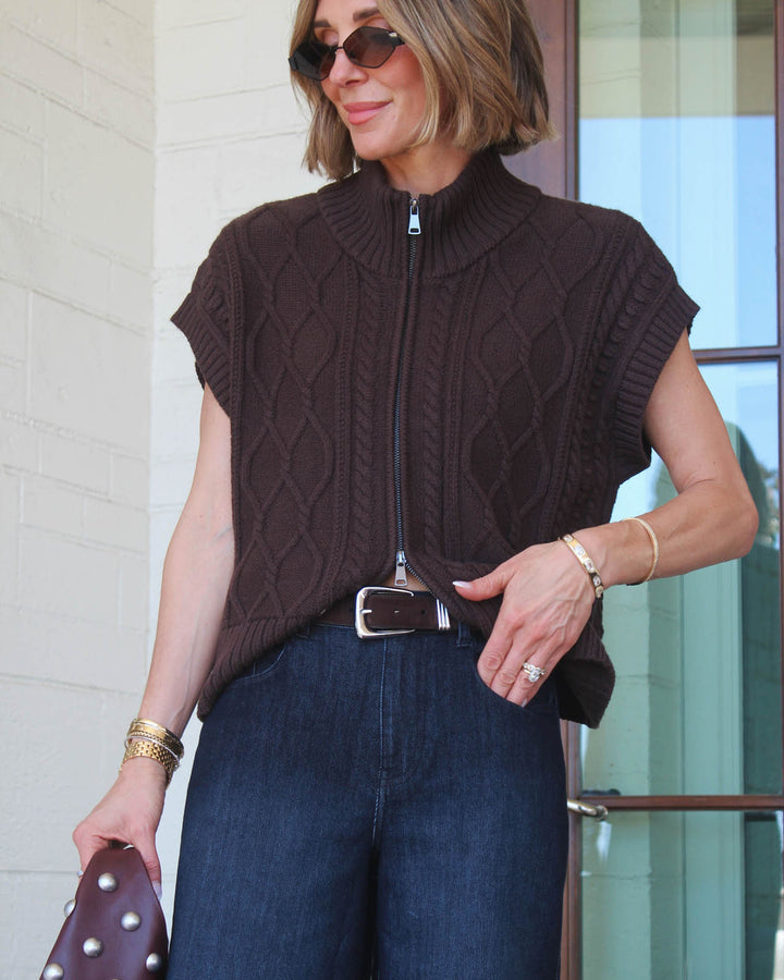 Splendid x @Cellajaneblog Cable Knit Vest | Splendid
