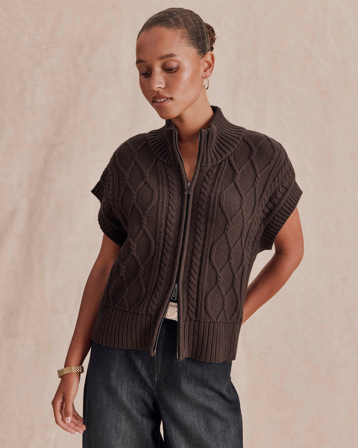 Splendid x @Cellajaneblog Cable Knit Vest | Splendid