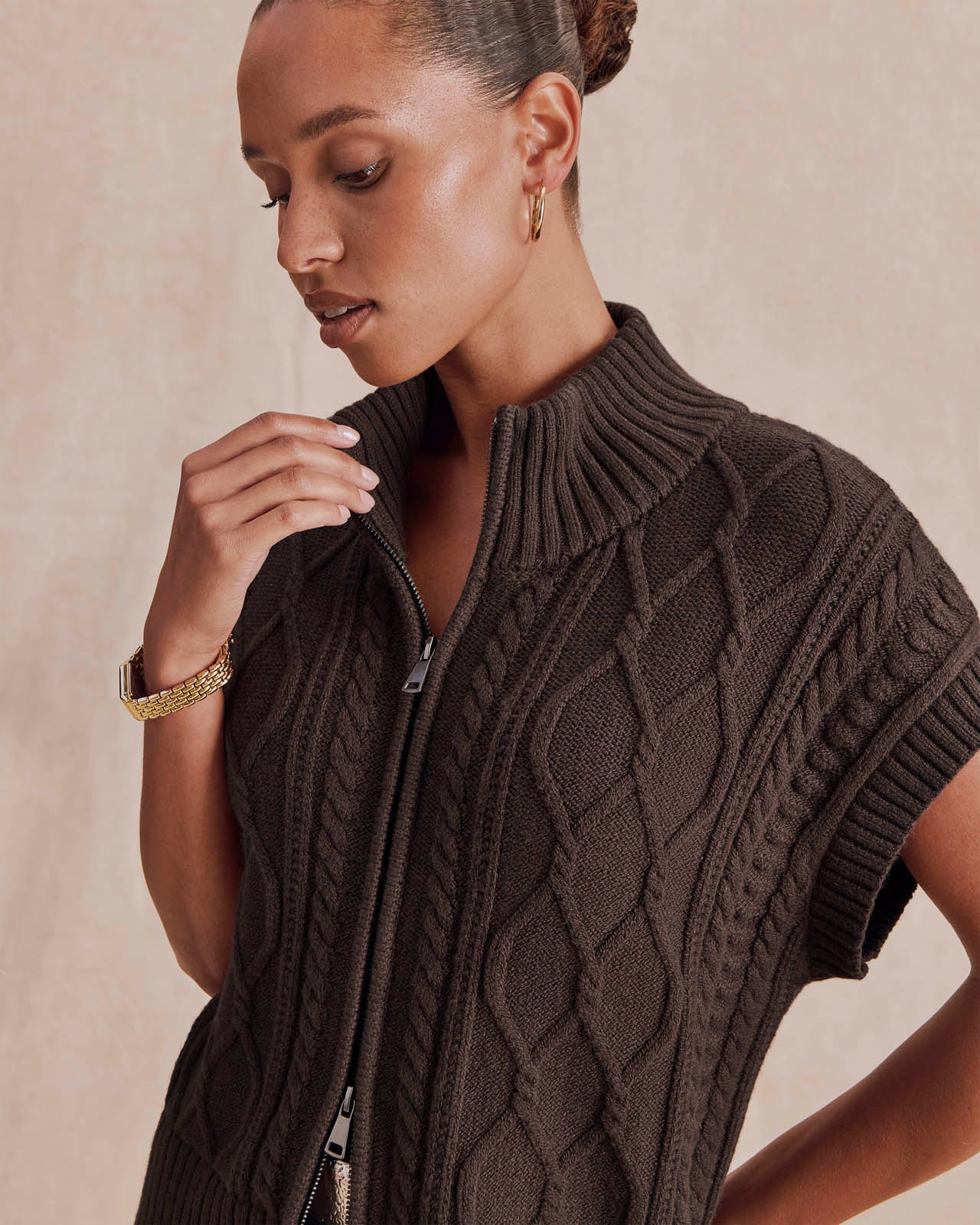 Splendid x @Cellajaneblog Cable Knit Vest | Splendid