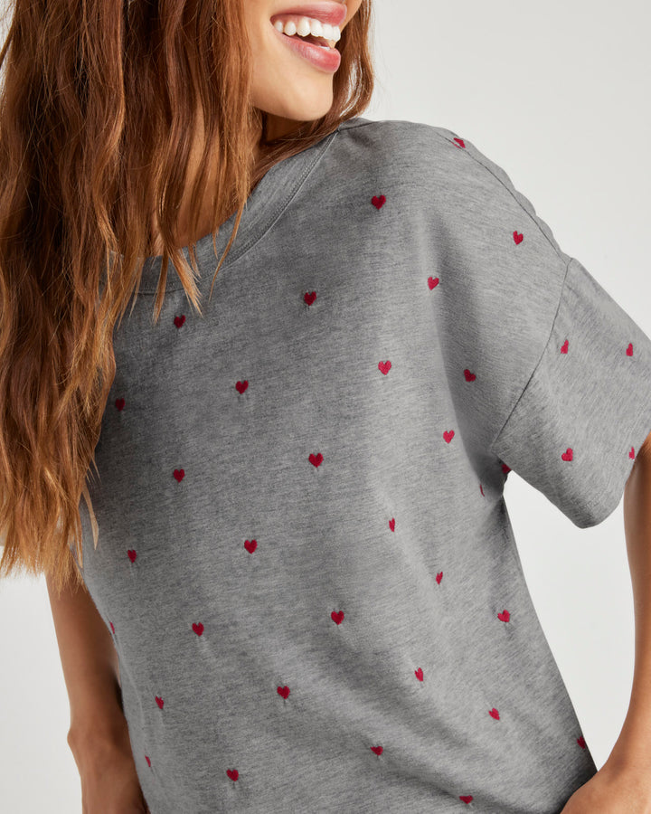 Embroidered Hearts Tee | Splendid