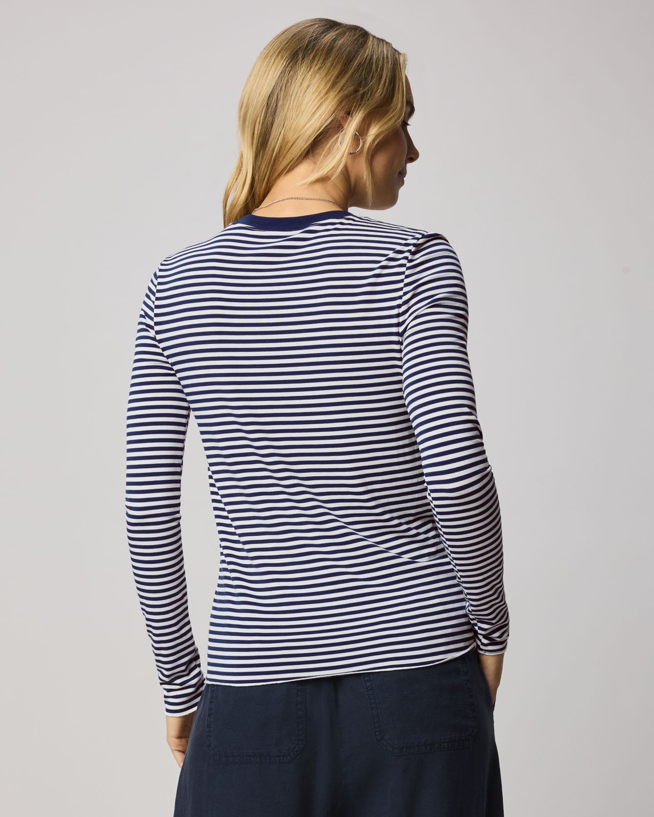 Striped Bamboo Blend Long Sleeve Tee | Splendid