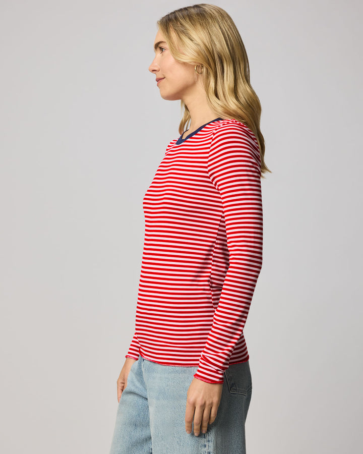Striped Bamboo Blend Long Sleeve Tee | Splendid