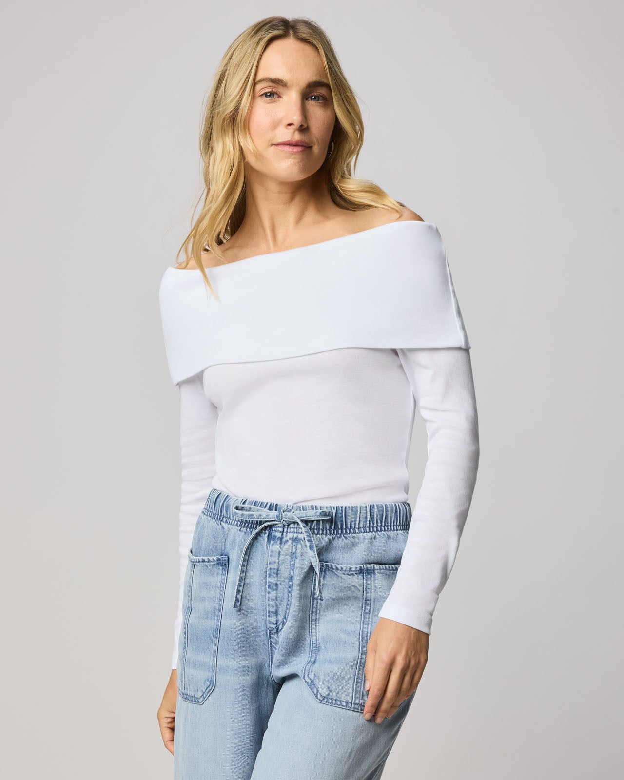 トップス MULTI SHOULDER PARTS RIB TOPS Eaphi Vitality Essential Rib Scoop Top - Espresso