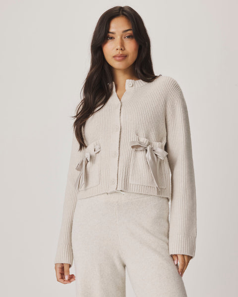 Stassi Satin Tie Cardigan | Splendid