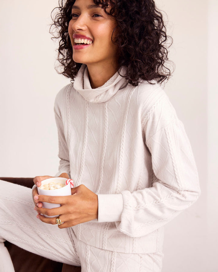Cable Lounge Turtleneck Top