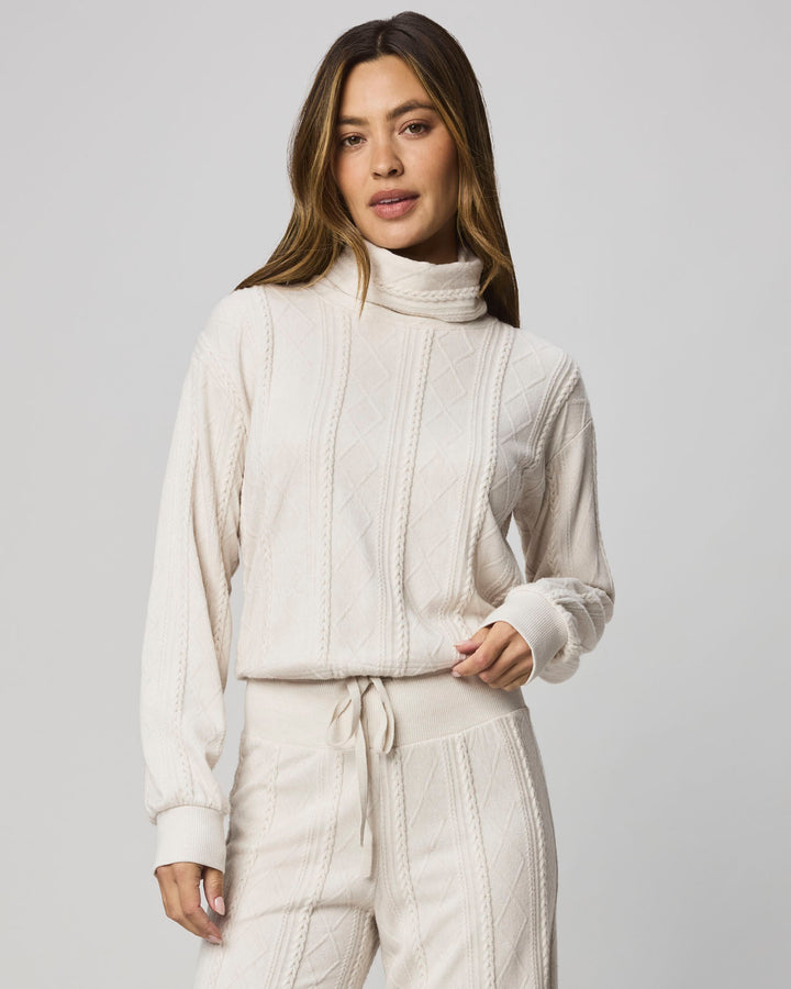Cable Lounge Turtleneck Top