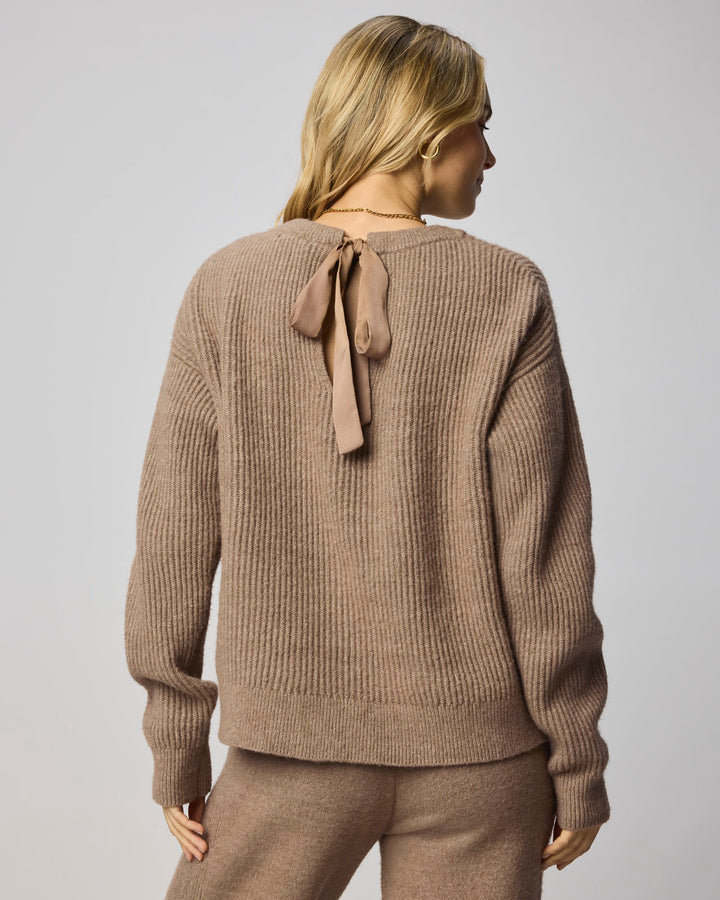 Stassi Satin Tie Sweater