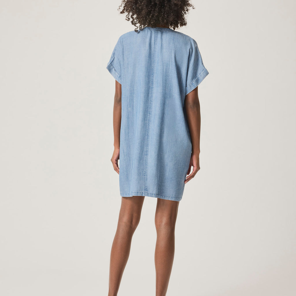 white christmas dresses Womens Mint Velvet Blue Denim Midi Shirt Dress US 2 main image 1