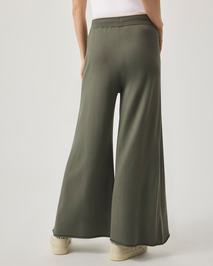 ミニウラケパンツ Veronica Trim Crop Wide Leg Pant | Splendid