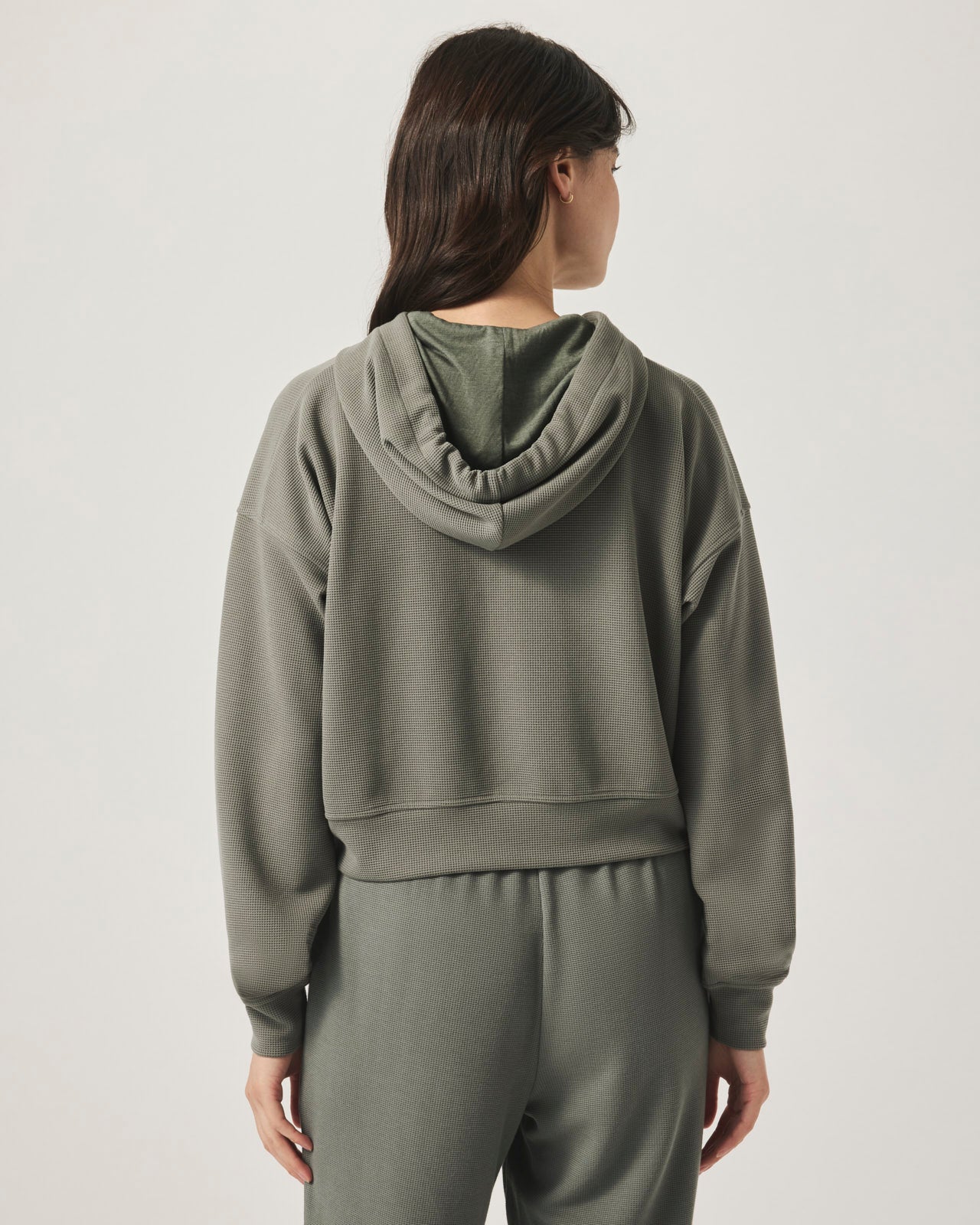 Waffle Scuba Zip-Up Pullover | Splendid