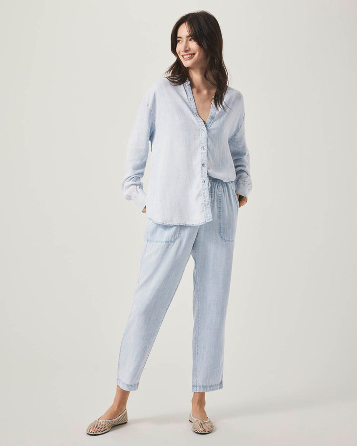 Bleached Indigo Button Down