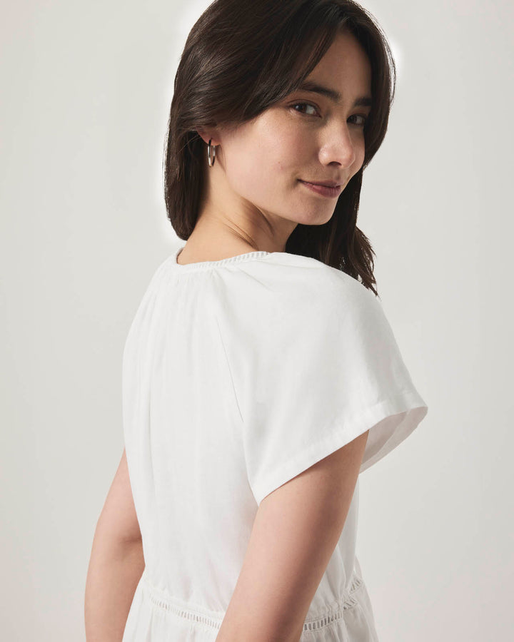 splendid joella linen dress $148 Splendid Women's White Joella Mini Linen Shift Dress Size Medium
