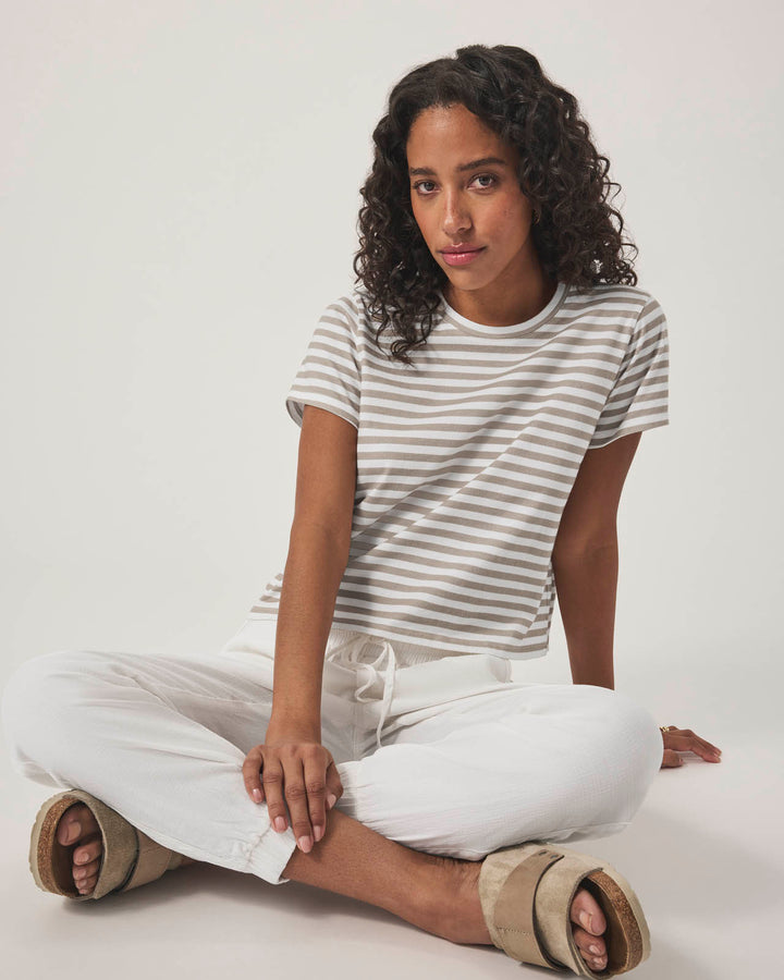 Louisa Short Sleeve Stripe Tee | Splendid