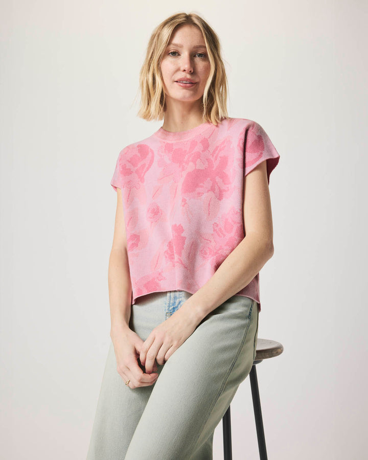 Flora Floral Short Sleeve Sweater | Splendid