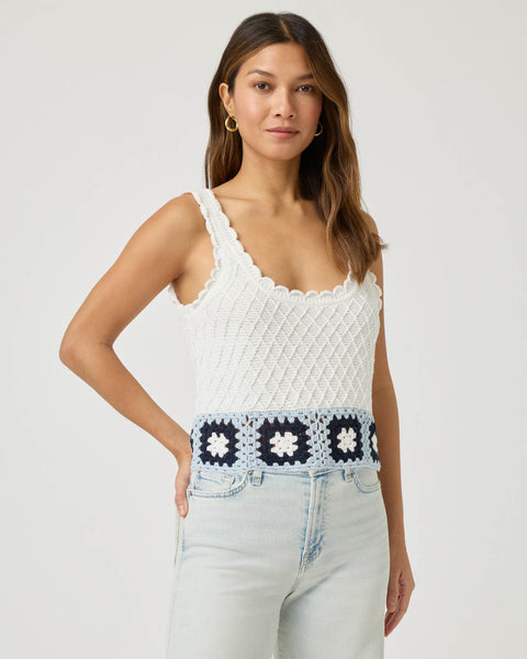 THE TOE Union Knit Tank Top ニットトップス S Sonia Crochet Sweater Tank | Splendid