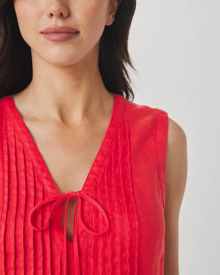Splendid - Stella Linen Mini Dress - Scarlet Splendid - Stella Linen Mini Dress - Scarlet
