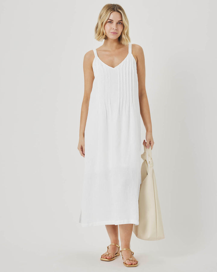 Splendid Stella Linen Pintuck Dress Wicker / M
