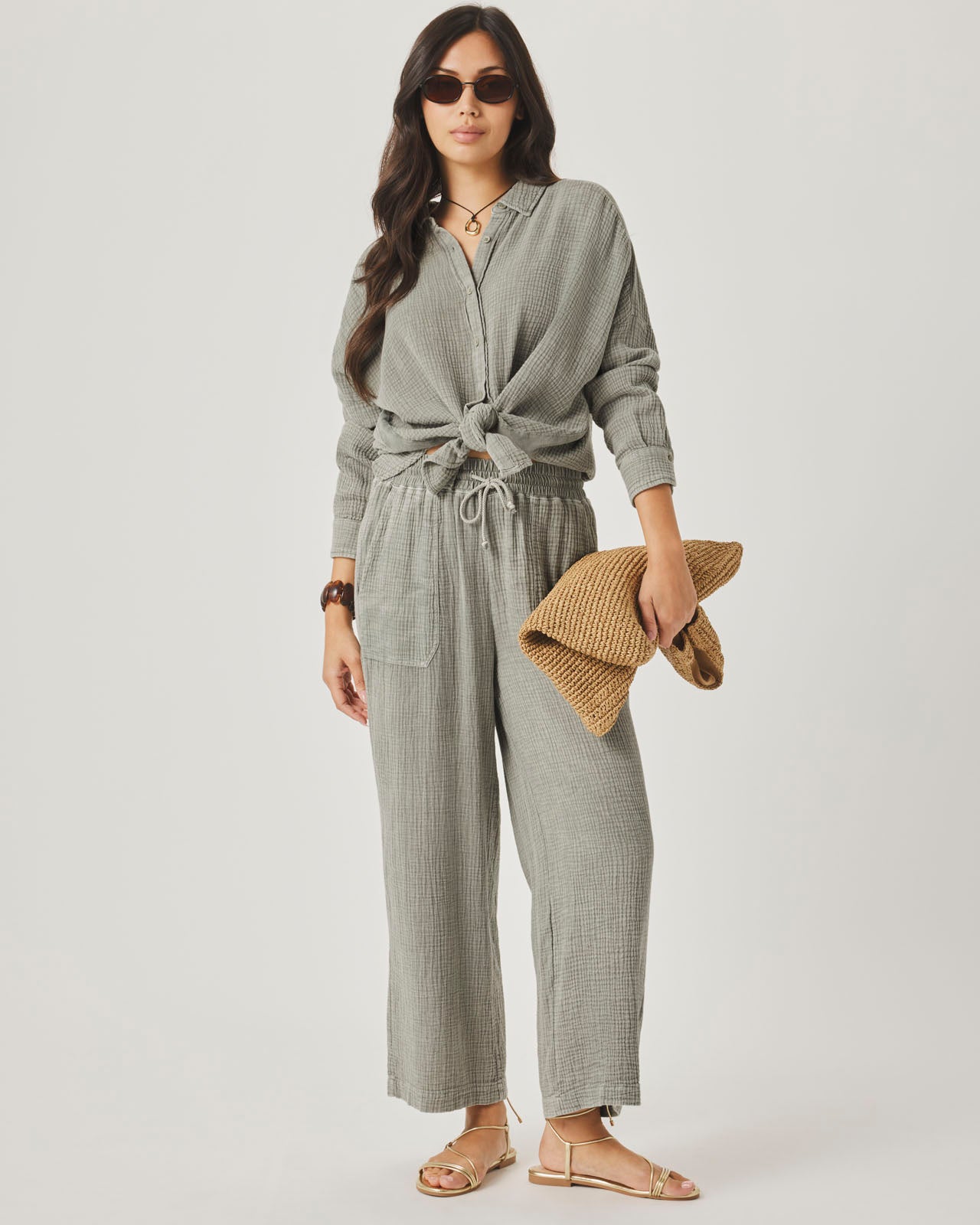 Ava Gauze Button Down | Splendid