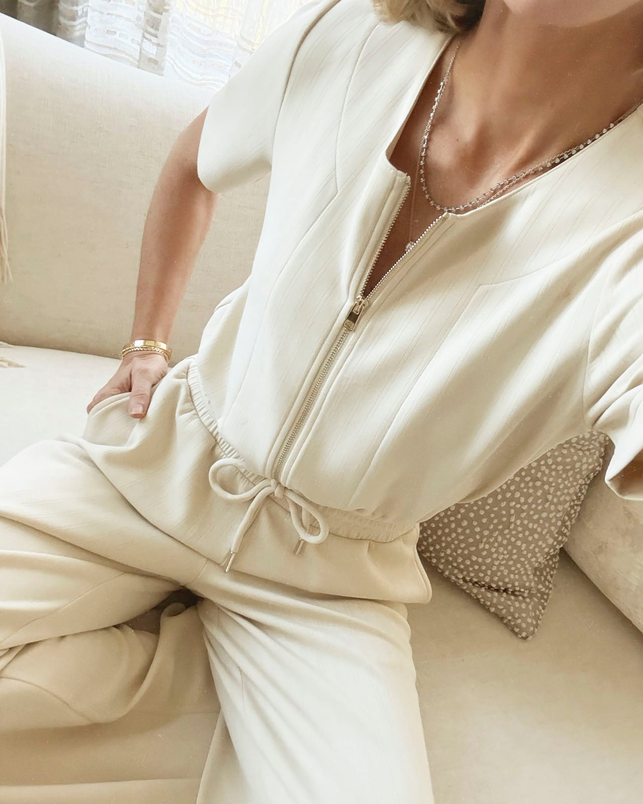 Splendid x @Cellajaneblog Rib Scuba Jumpsuit in Daybreak | Splendid
