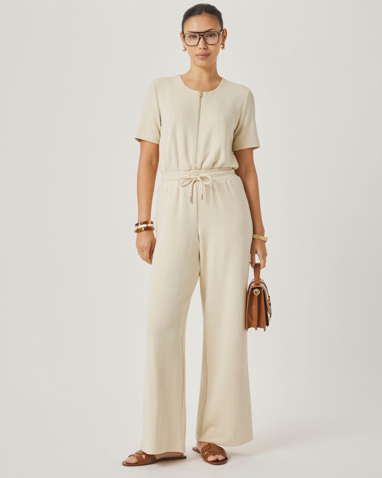 Splendid x @Cellajaneblog Rib Scuba Jumpsuit in Daybreak | Splendid