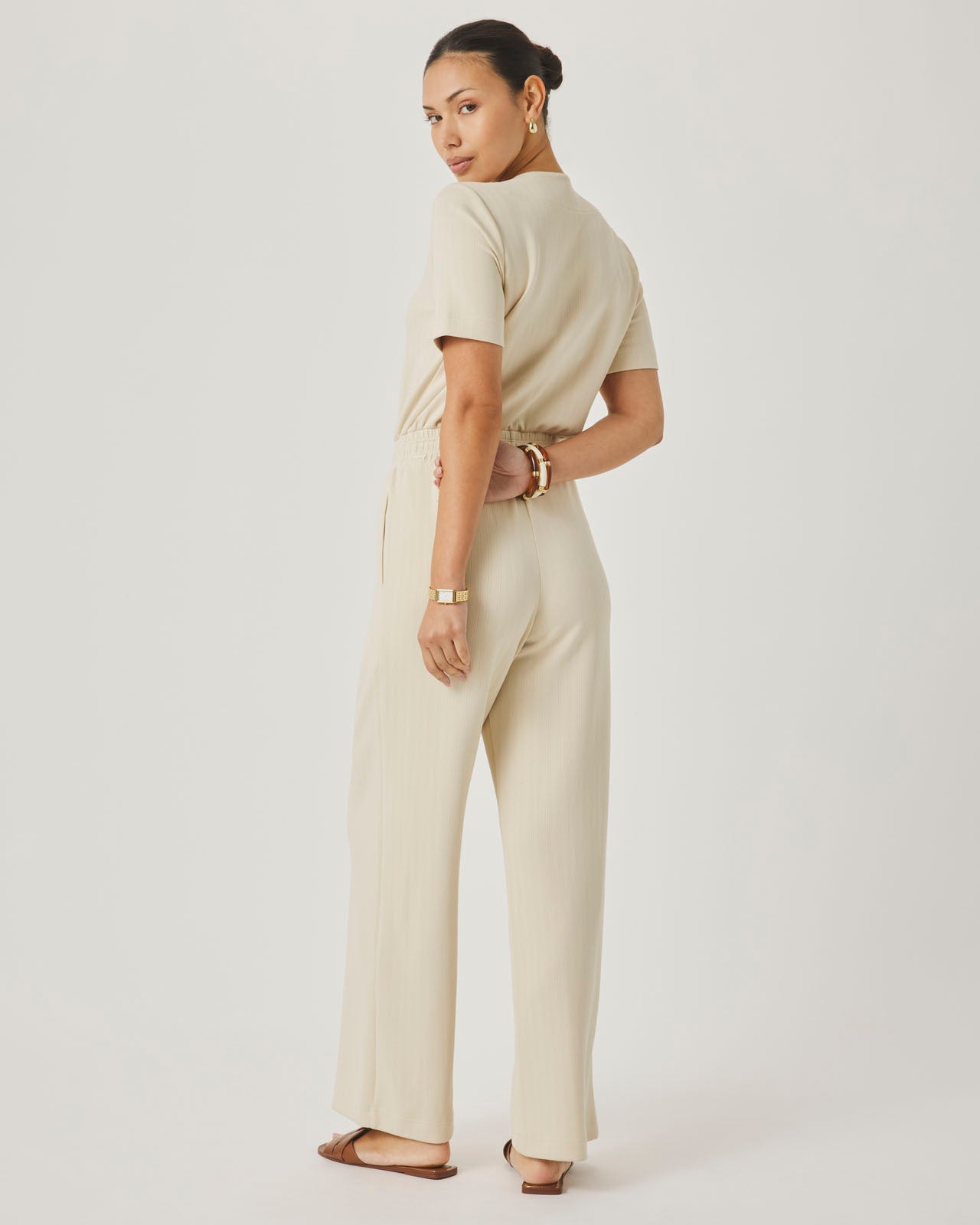 Splendid x @Cellajaneblog Rib Scuba Jumpsuit in Daybreak | Splendid