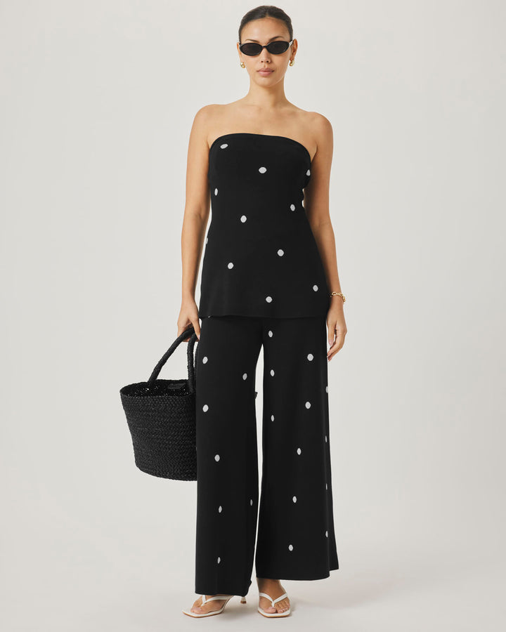 Splendid x @Cellajaneblog Polka Dot Pant in Black/White Polka Dot