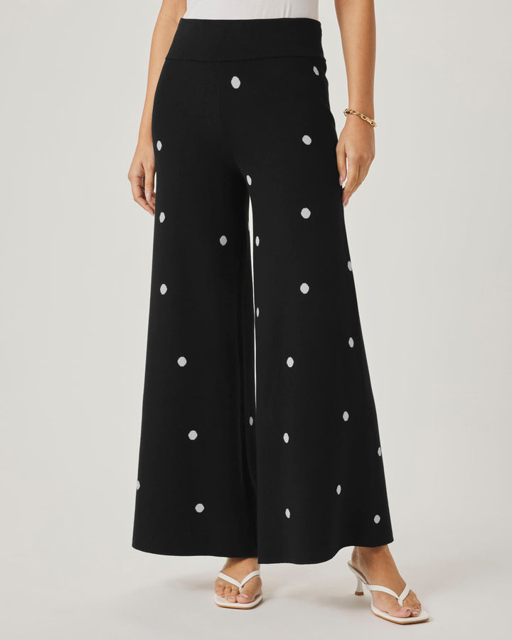 Splendid x @Cellajaneblog Polka Dot Pant in Black/White Polka Dot