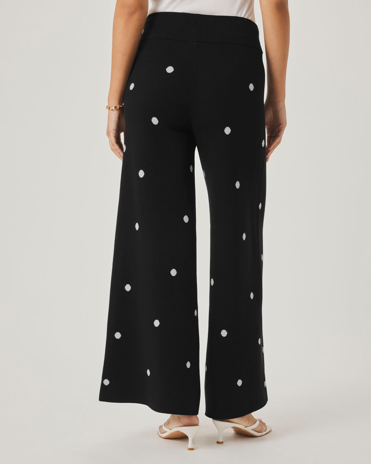 Splendid x @Cellajaneblog Polka Dot Pant in Black/White Polka Dot