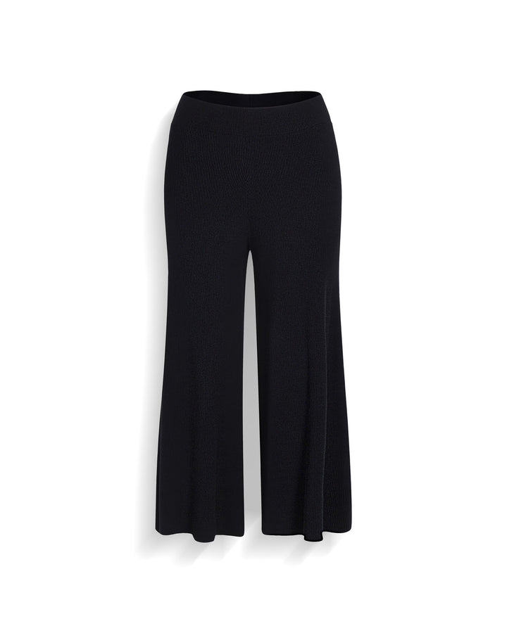 Splendid x @Cellajaneblog Knit Ankle Pant in Black | Splendid
