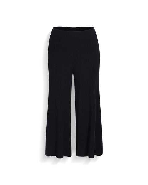 Splendid x @Cellajaneblog Knit Ankle Pant in Black | Splendid