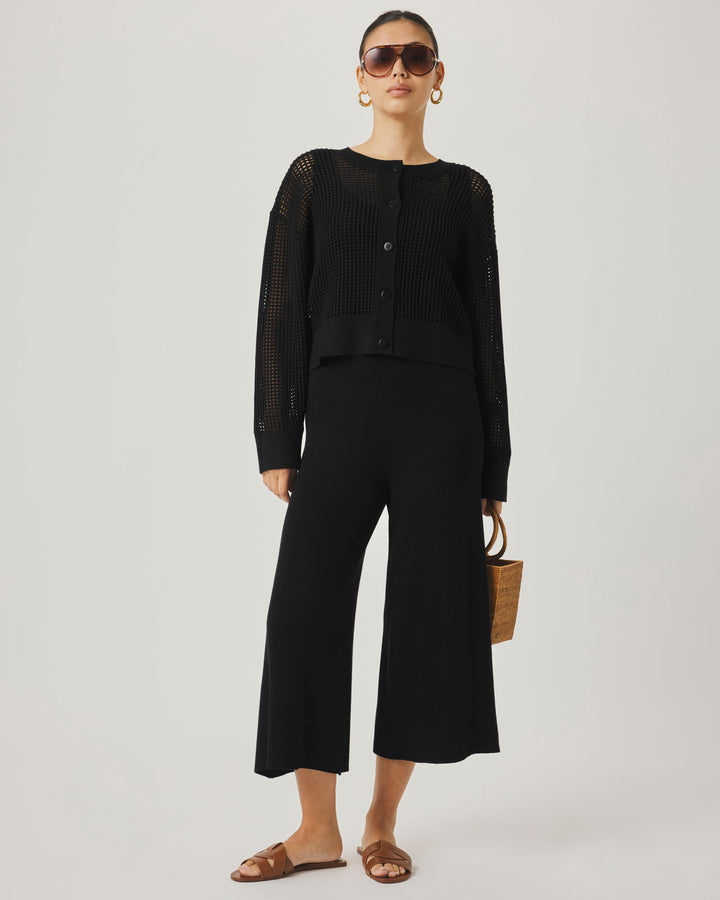 Splendid x @Cellajaneblog Knit Ankle Pant in Black | Splendid