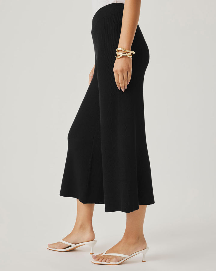 Splendid x @Cellajaneblog Knit Ankle Pant in Black | Splendid