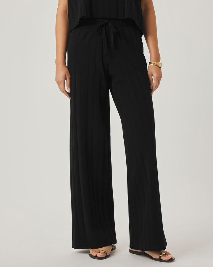 Splendid x @Cellajaneblog Wide Rib Pant in Black | Splendid