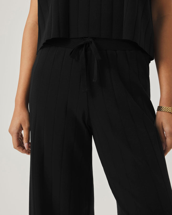 Splendid x @Cellajaneblog Wide Rib Pant in Black | Splendid
