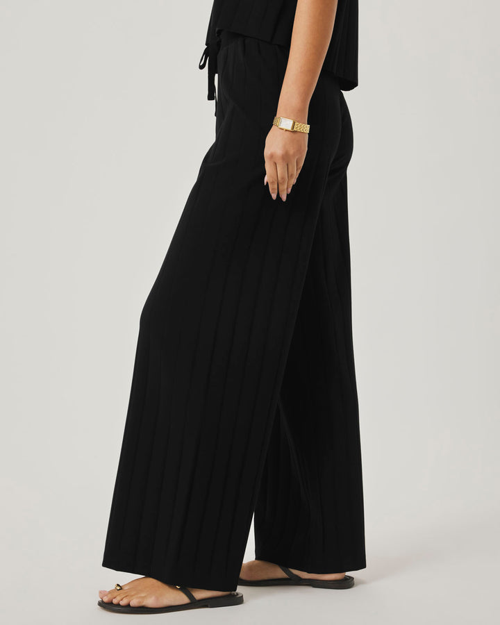 Splendid x @Cellajaneblog Wide Rib Pant in Black | Splendid