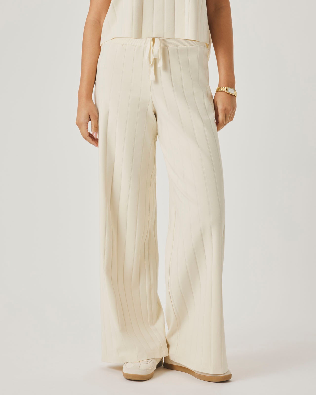 パンツ ella selectshop waist rib pants (cream) Splendid x @Cellajaneblog Wide Rib Pant in Daybreak | Splendid