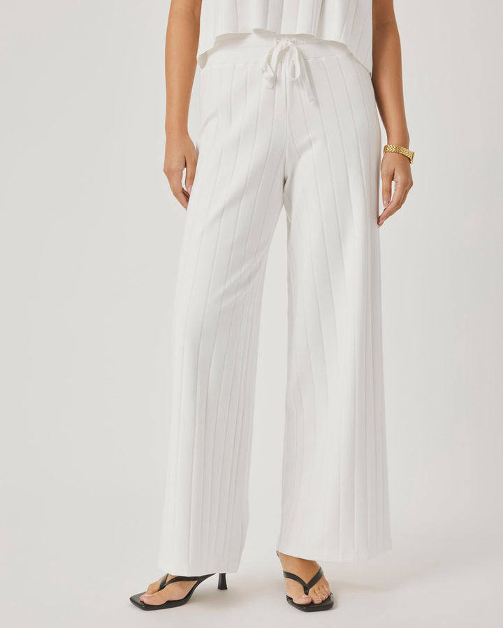 Splendid x @Cellajaneblog Wide Rib Pant in White | Splendid