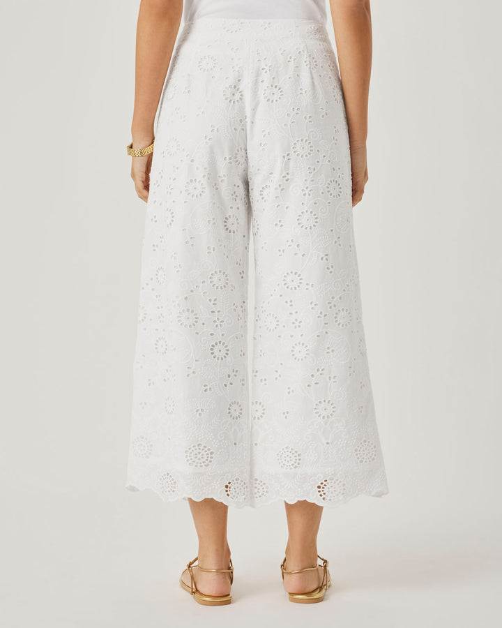Splendid x @Cellajaneblog Eyelet Pant in White | Splendid
