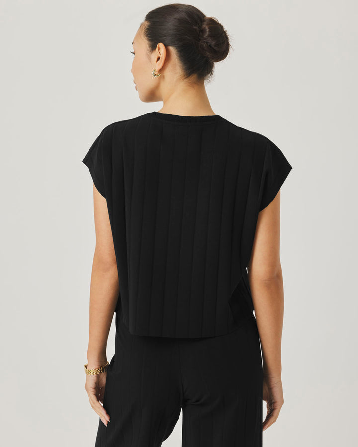 Splendid x @Cellajaneblog Wide Rib Top in Black | Splendid