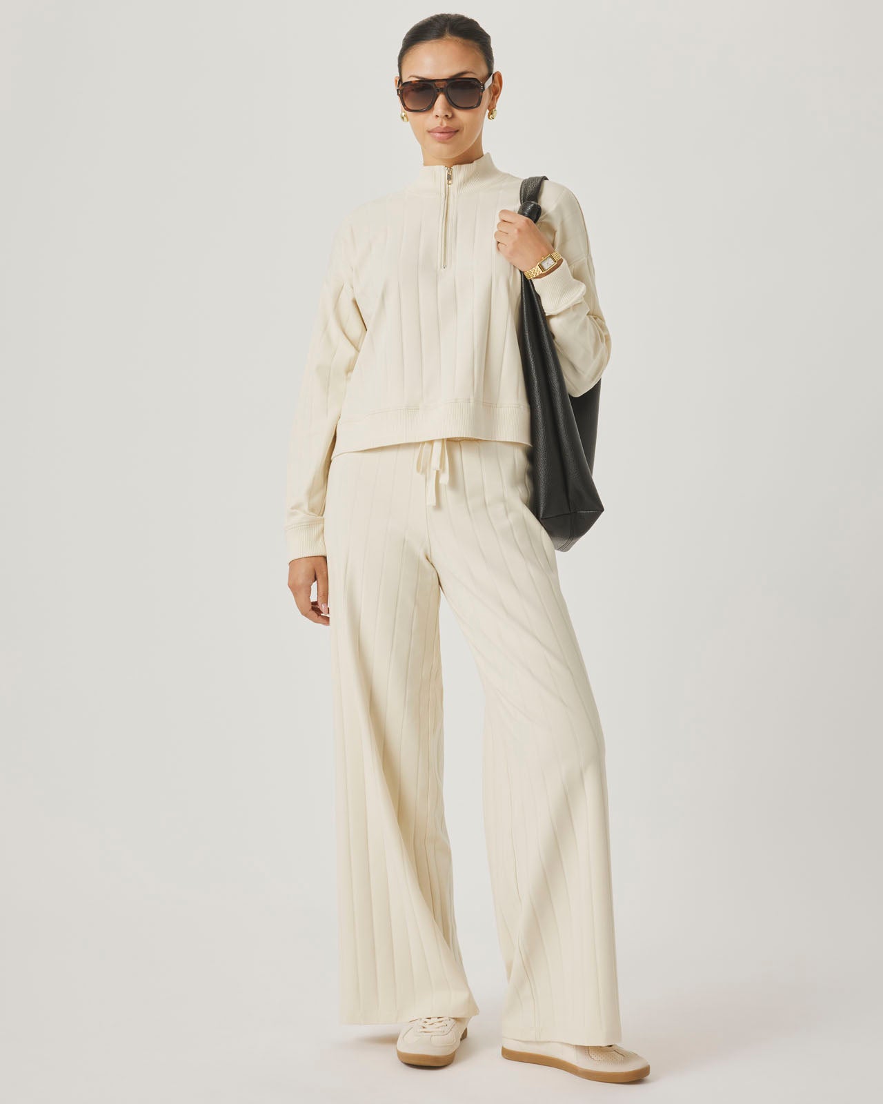Splendid x @Cellajaneblog Wide Rib Quarter Zip in Daybreak | Splendid