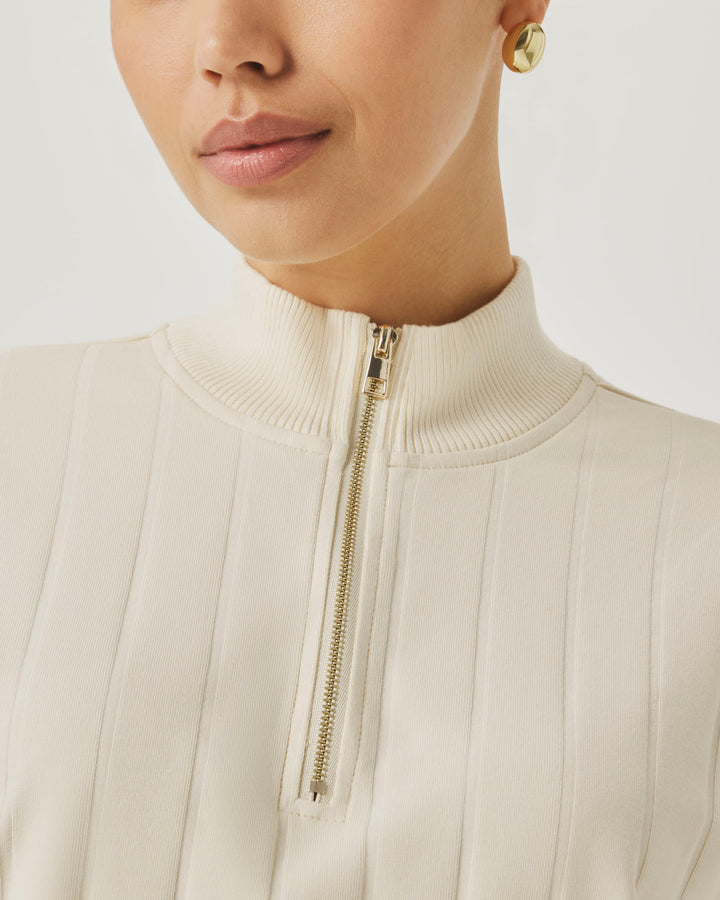 Splendid x @Cellajaneblog Wide Rib Quarter Zip in Daybreak | Splendid
