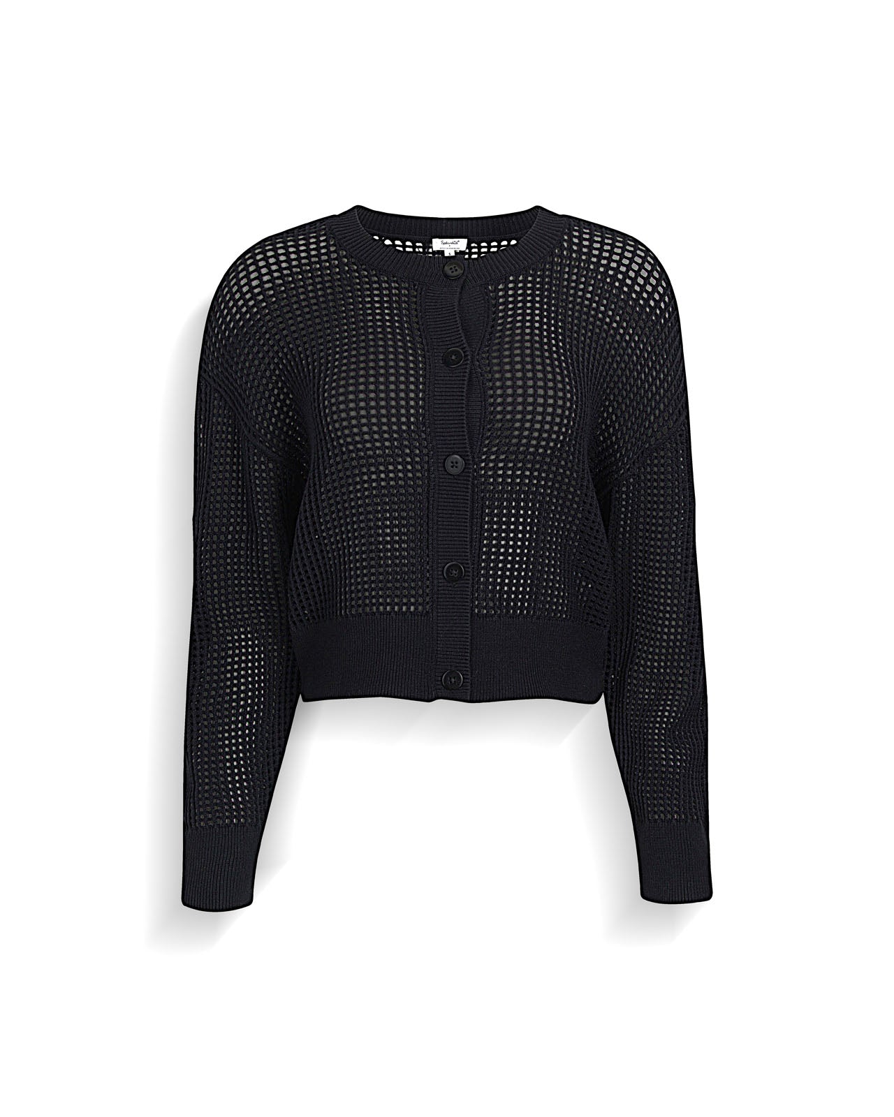 Splendid x @Cellajaneblog Open Stitch Cardi in Black | Splendid